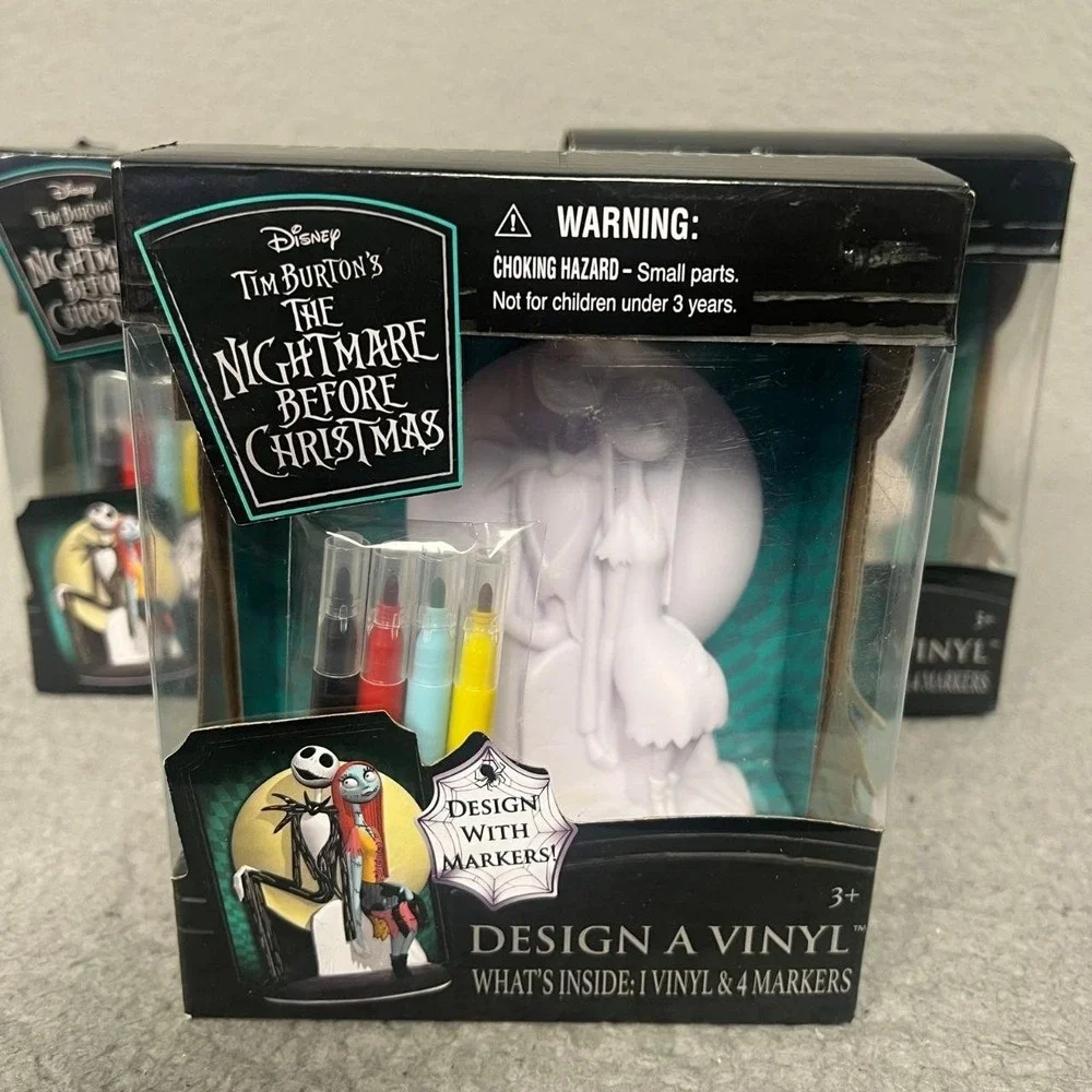 NIB Lot of 3 Disney Tim Burton's Nightmare Before Christmas Design A Vinyl 11348